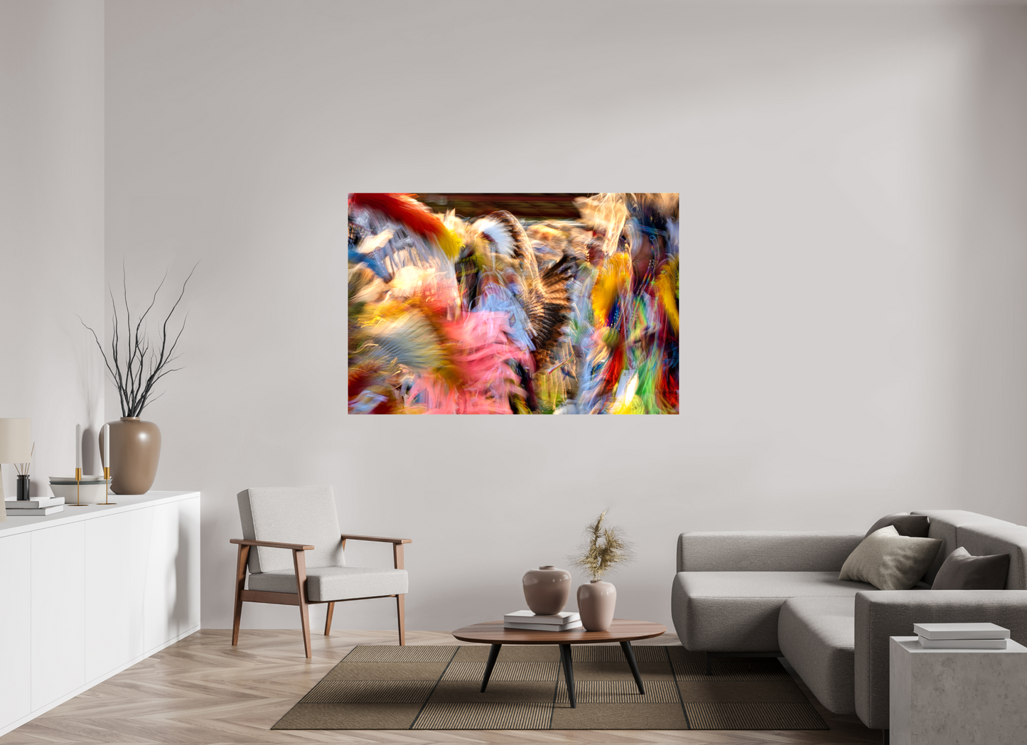66 x 44″, Stretched Canvas Native Colors