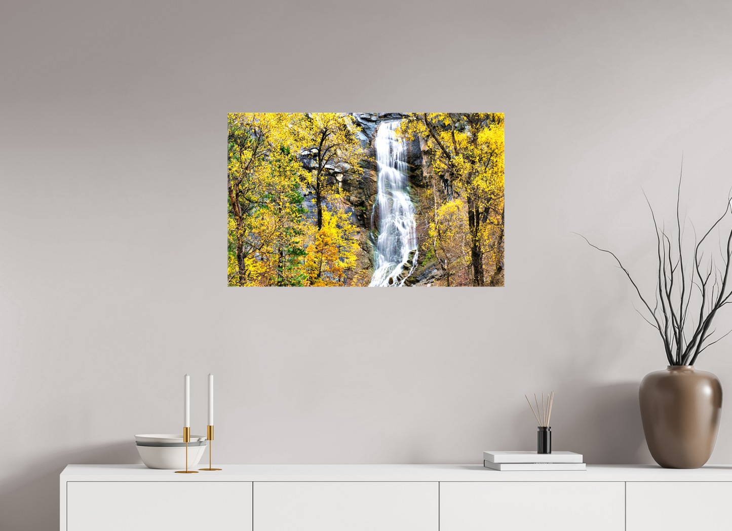 32 x 20″, Stretched Canvas Bridal Veil Falls Wide Spearfish Canyon