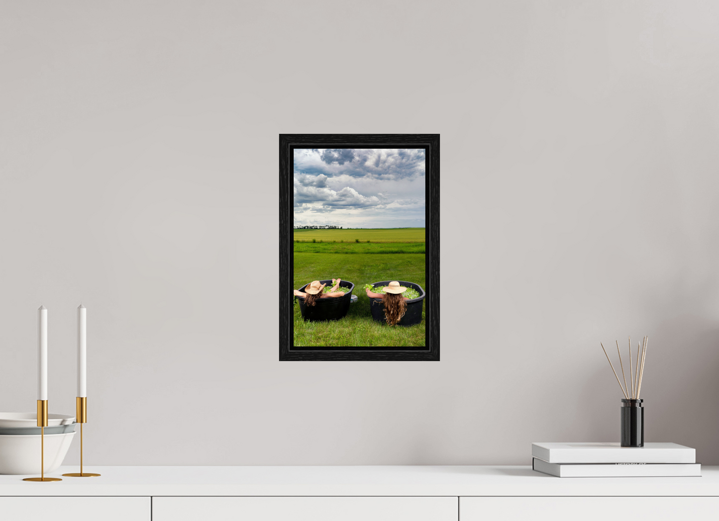8 x 12″, Floater Frame Basil Bath