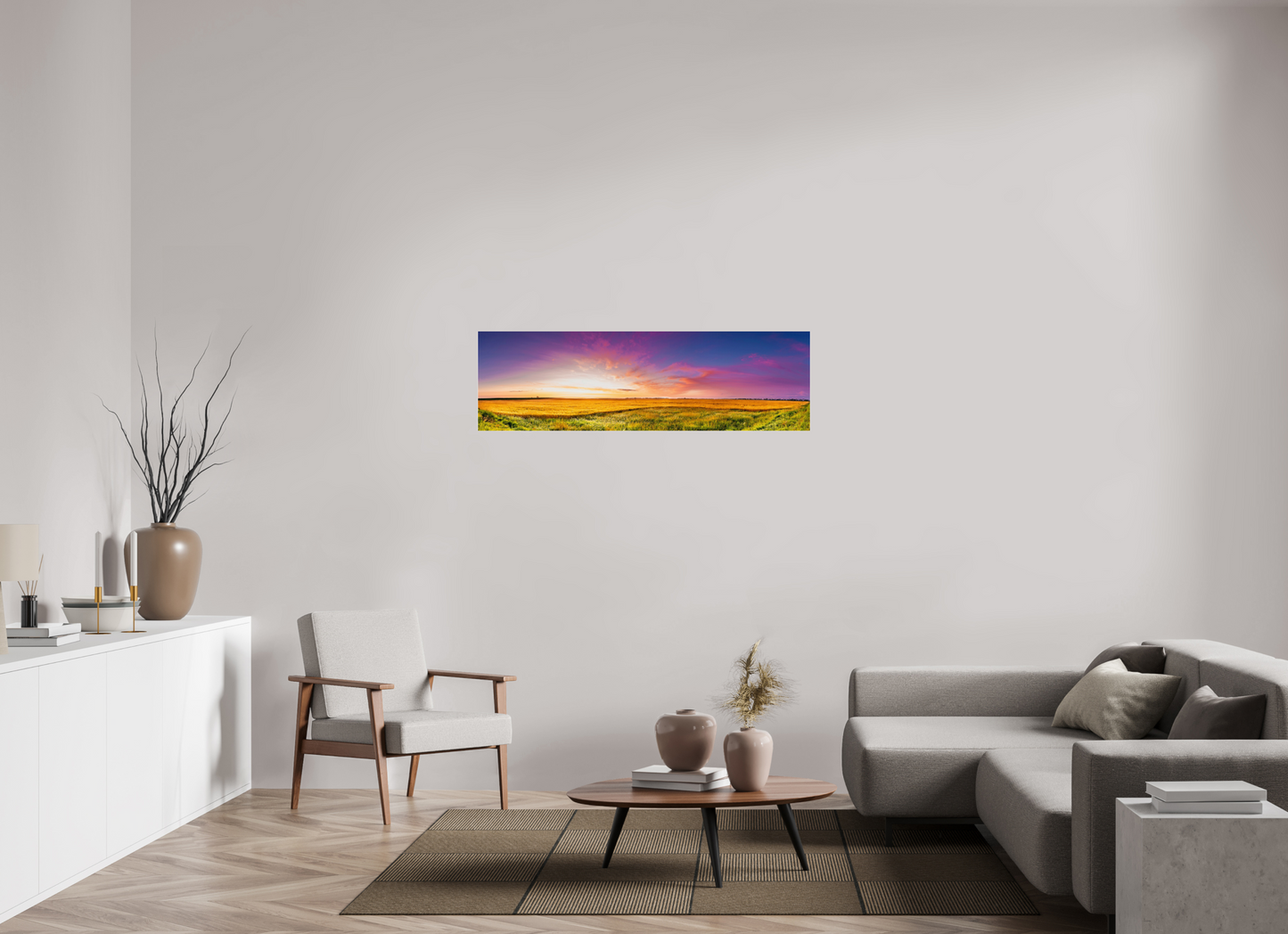 53.3 x 16″, Photo Print Under Acrylic Glass Mawby's Field Metal Acrylic Glass