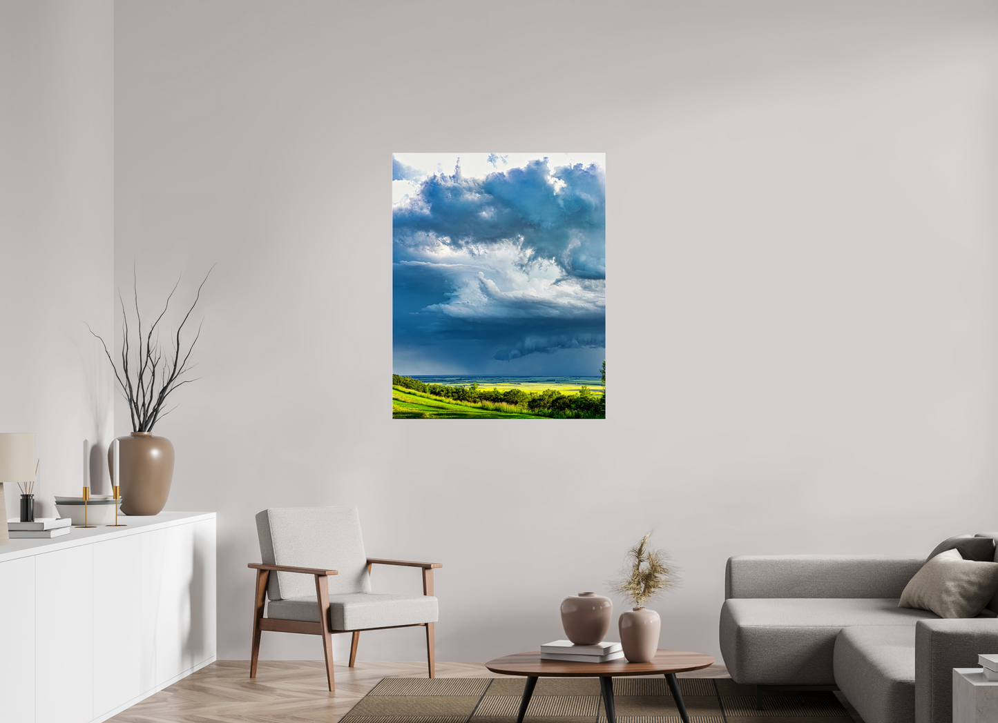 35 x 43.7″, Photo Print Under Acrylic Glass Prairie Rains Metal Acrylic Glass