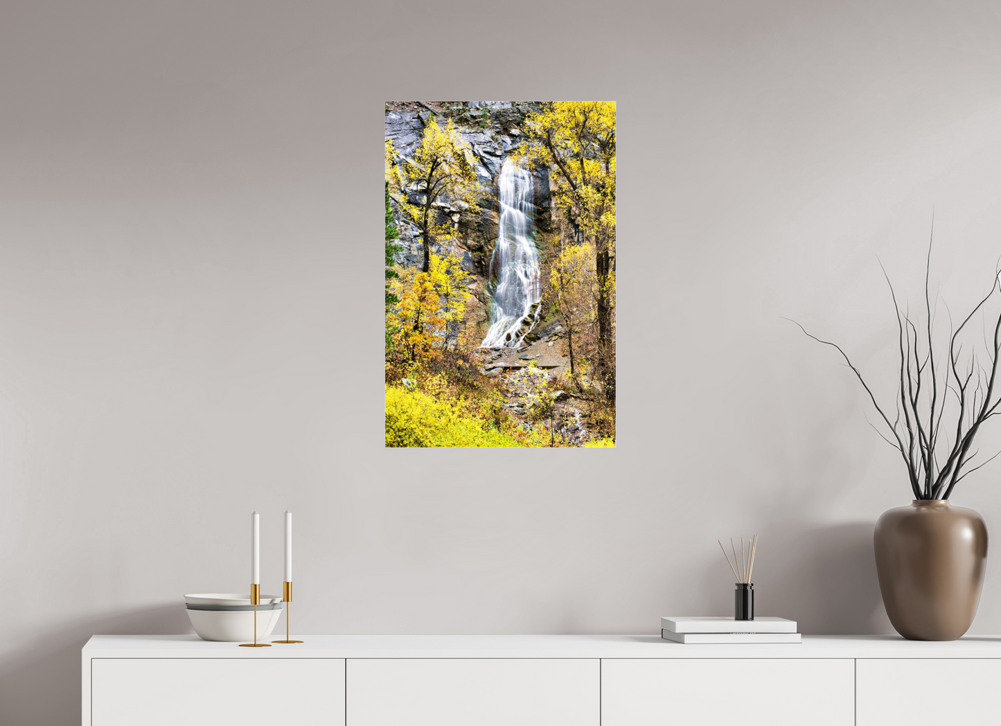 20 x 30″, Photoprint under Acrylic Glass Bridal Veil Falls Spearfish Canyon