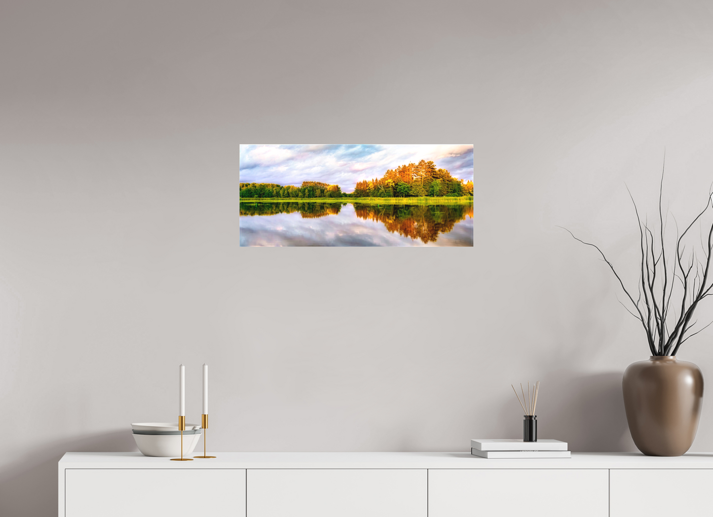 28 x 12″, Fine Textile Canvas Lone Eagle