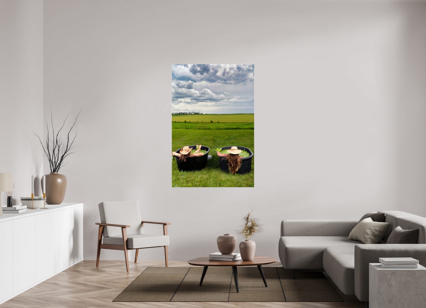 40 x 60″, Photo Print Under Acrylic Glass Basil Bath-2 - Metal Acrylic Glass