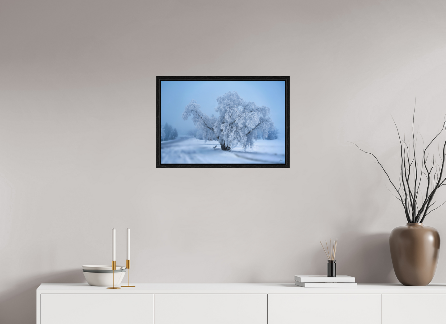 24 x 16″, Floater Frame An Oak in Frost