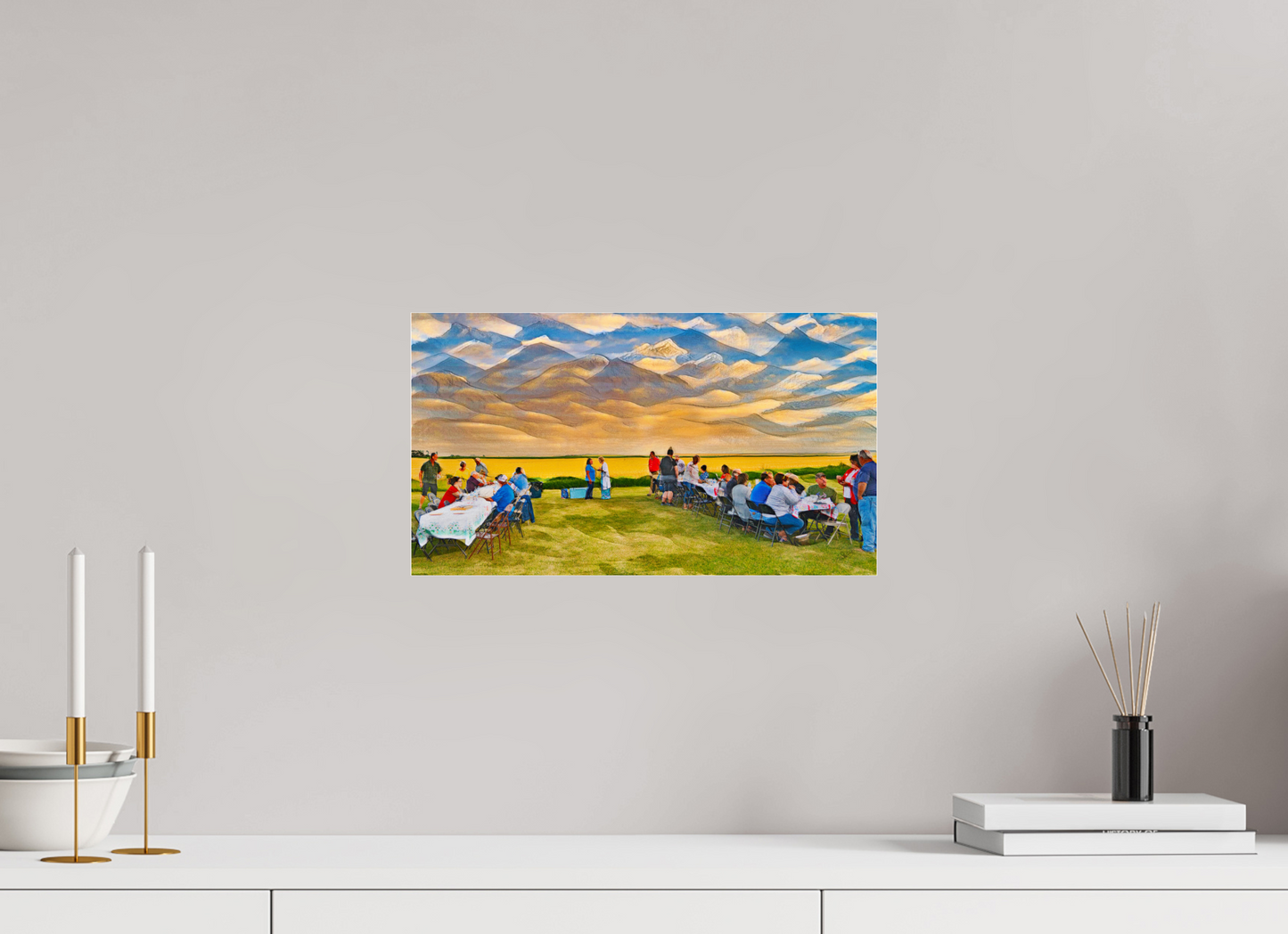 16 x 9″, Photo Print Under Acrylic Glass Family Reunion - Metal Acrylic Glass