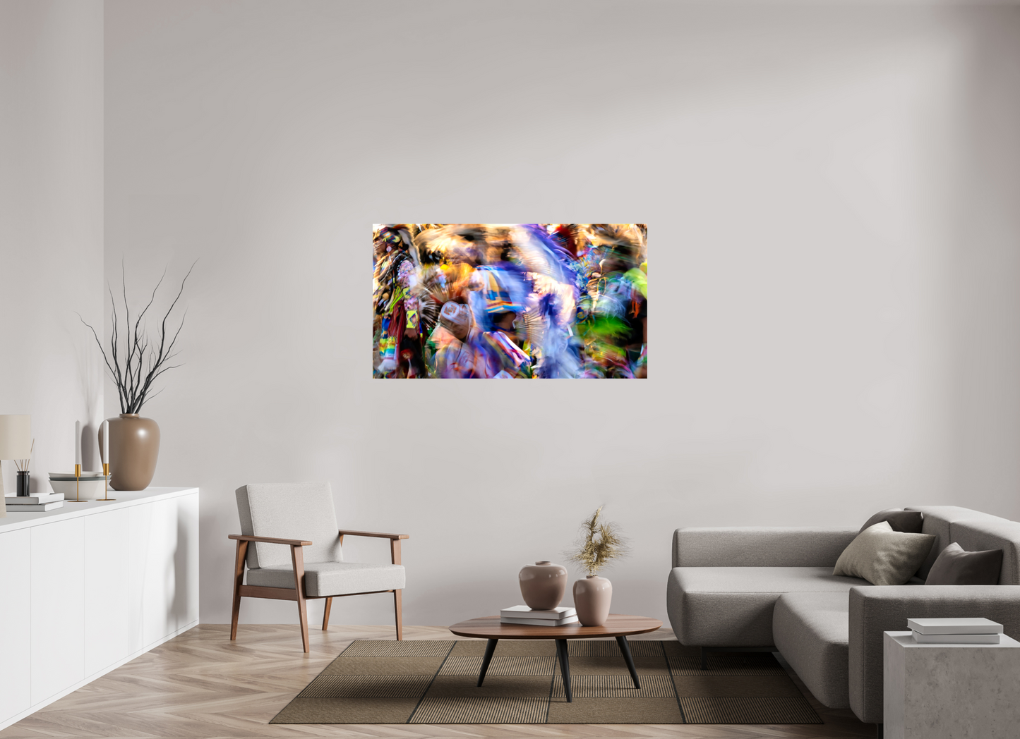 55 x 30.9″, Stretched Canvas Celebration