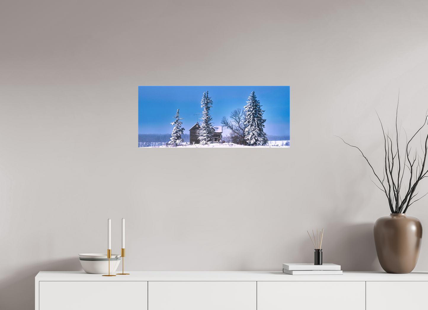 30 x 12″, Stretched Canvas Abandoned Dreams in Winter