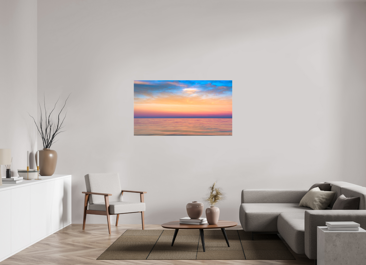 55 x 30.9″, Stretched Canvas Lake of the Woods