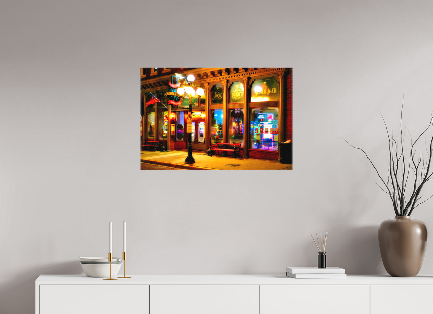 30 x 20″, Fine Textile Canvas Deadwood at Night 2