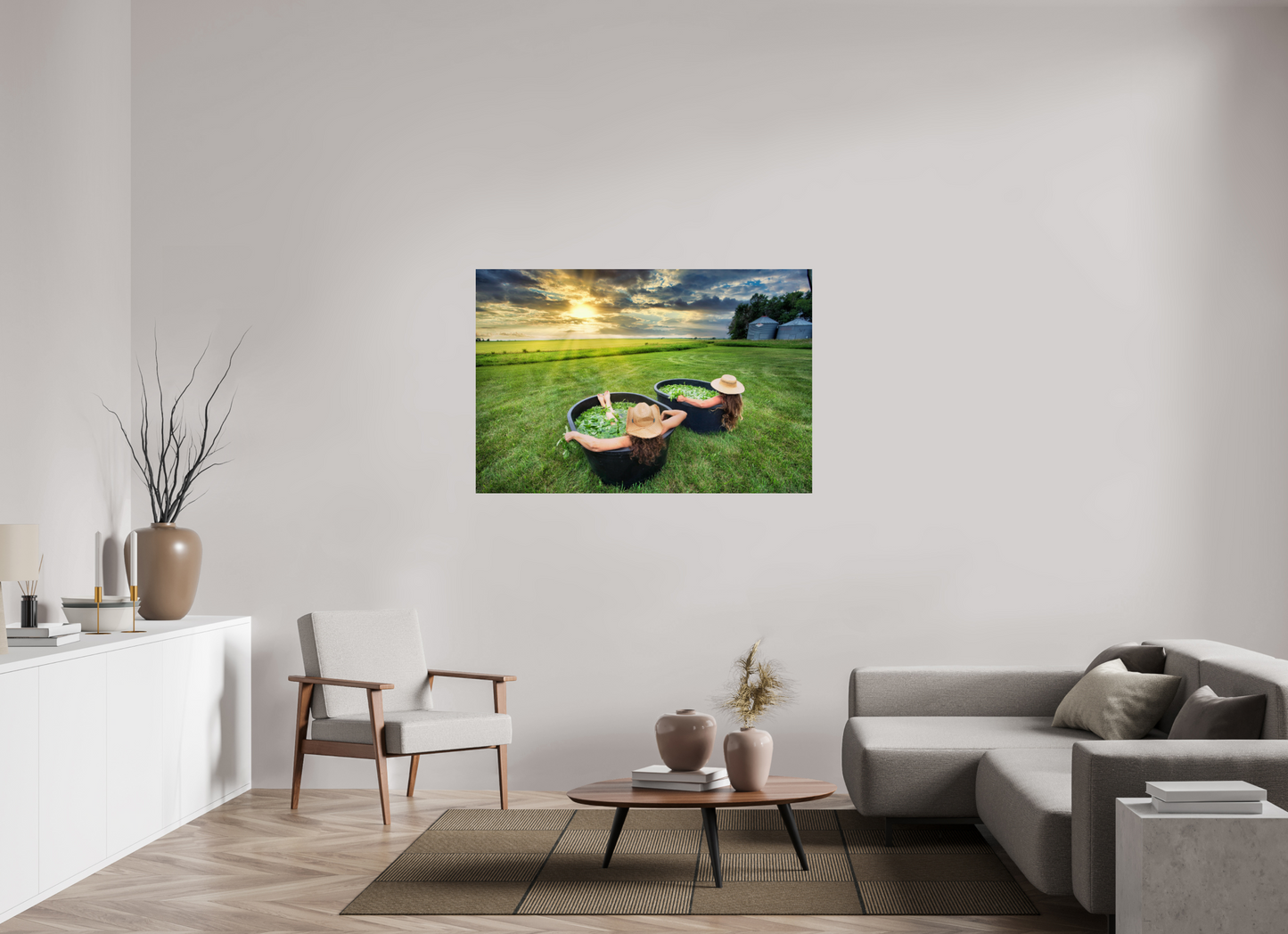 54 x 36″, Metal Prints Basil Bath 2
