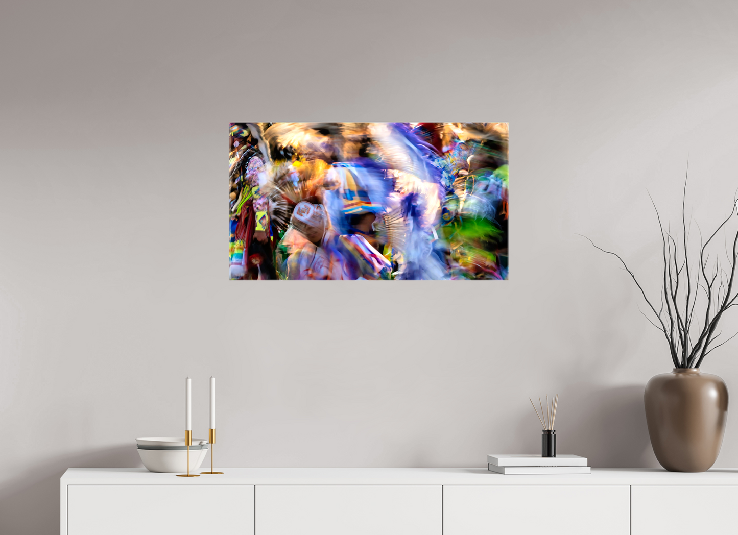 32 x 18″, Stretched Canvas Celebration