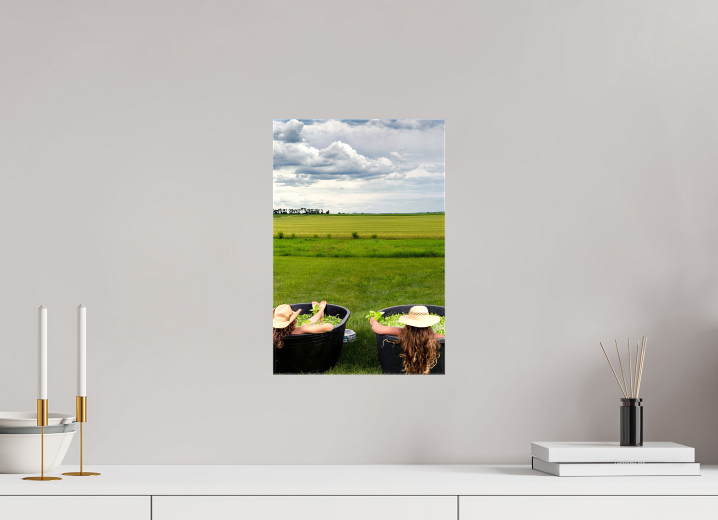 10 x 15″, Stretched Canvas Basil Bath