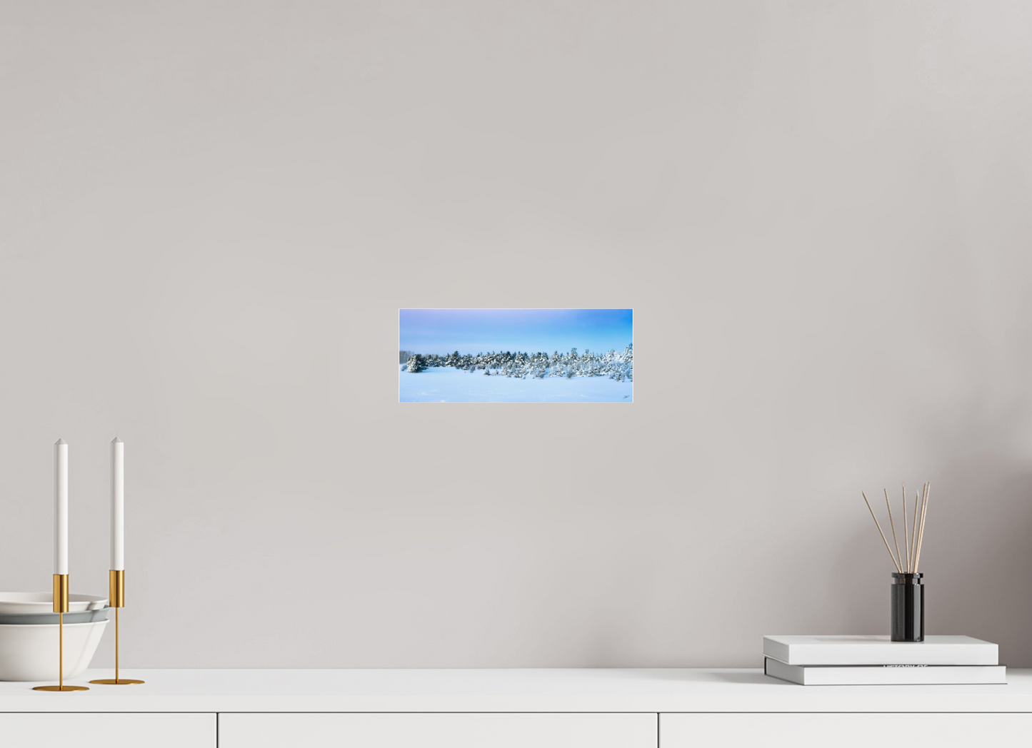 10 x 4″, Acrylic Glass. .16 thick winters wonderland pastel