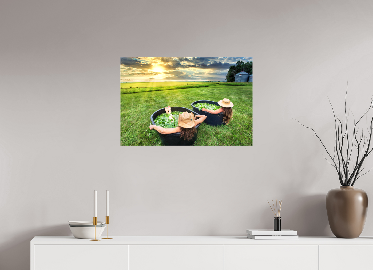 30 x 20″, Stretched Canvas Basil Bath 2