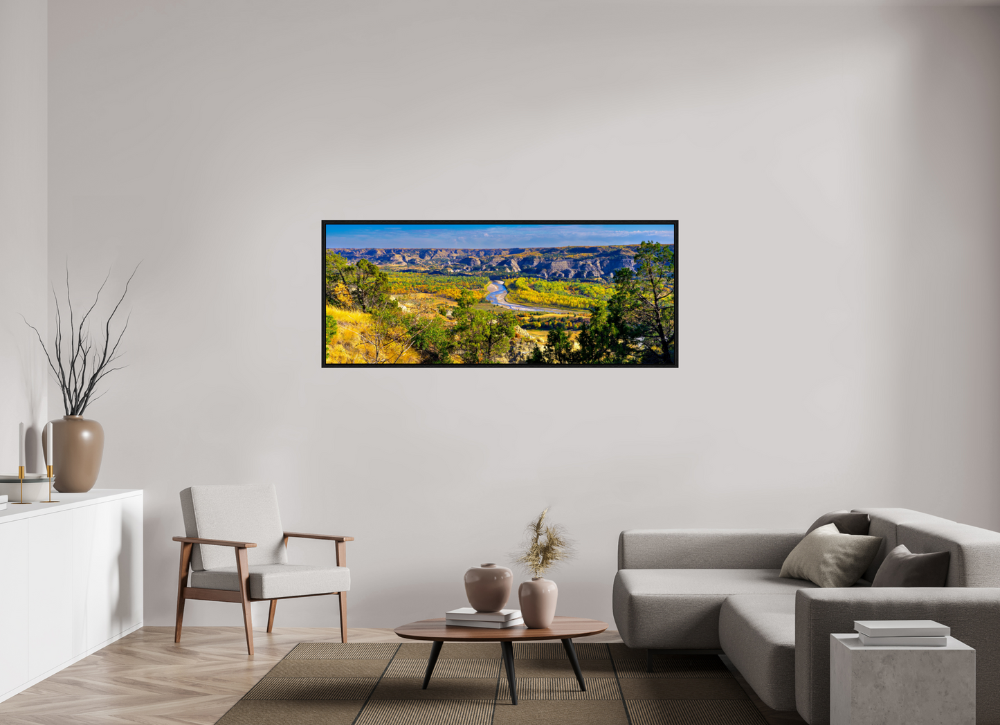 70 x 28″, Floater Frame Little Missouri