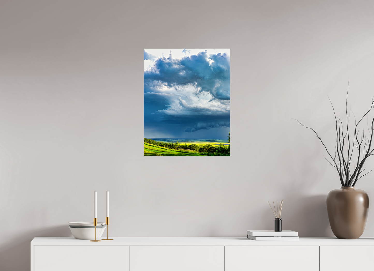 20 x 25″, Metal Prints Prairie Rains
