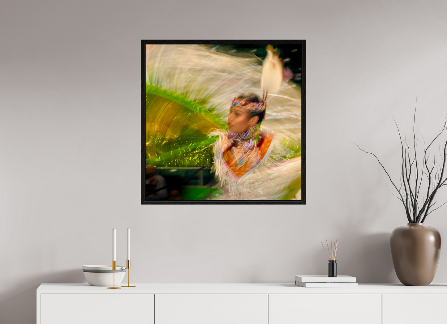30 x 30″, Floater Frame Grace