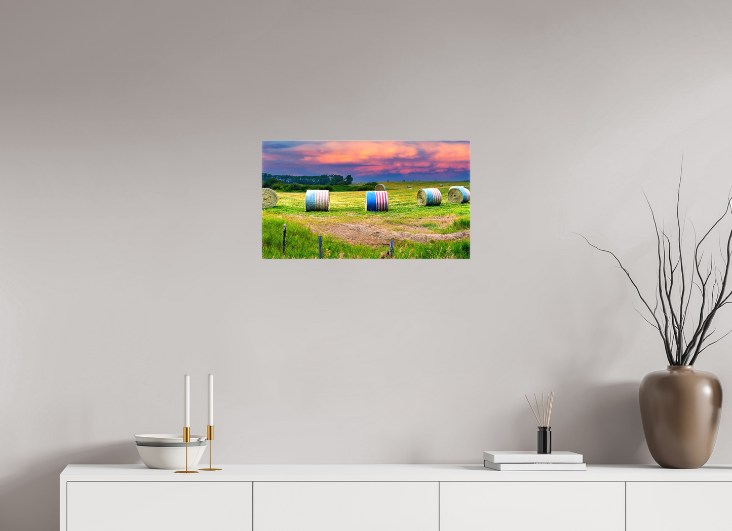 24 x 13.5″, Stretched Canvas God Bless America Metal Acrylic Glass