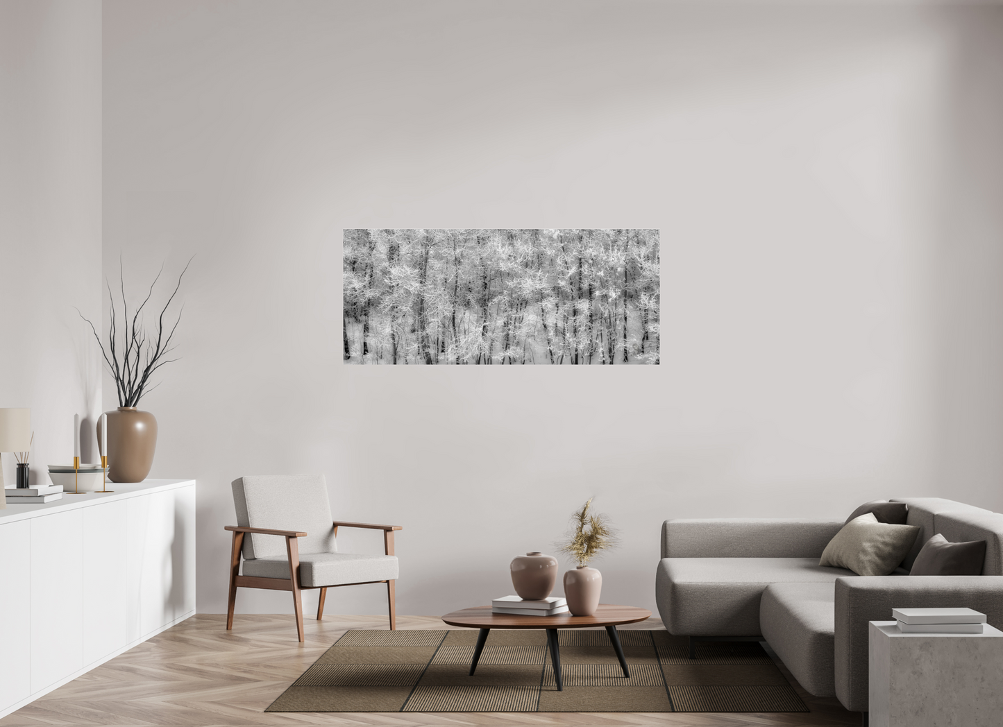 65.3 x 28″, Photo Print Under Acrylic Glass Shades of Winter Metal Acrylic Glass