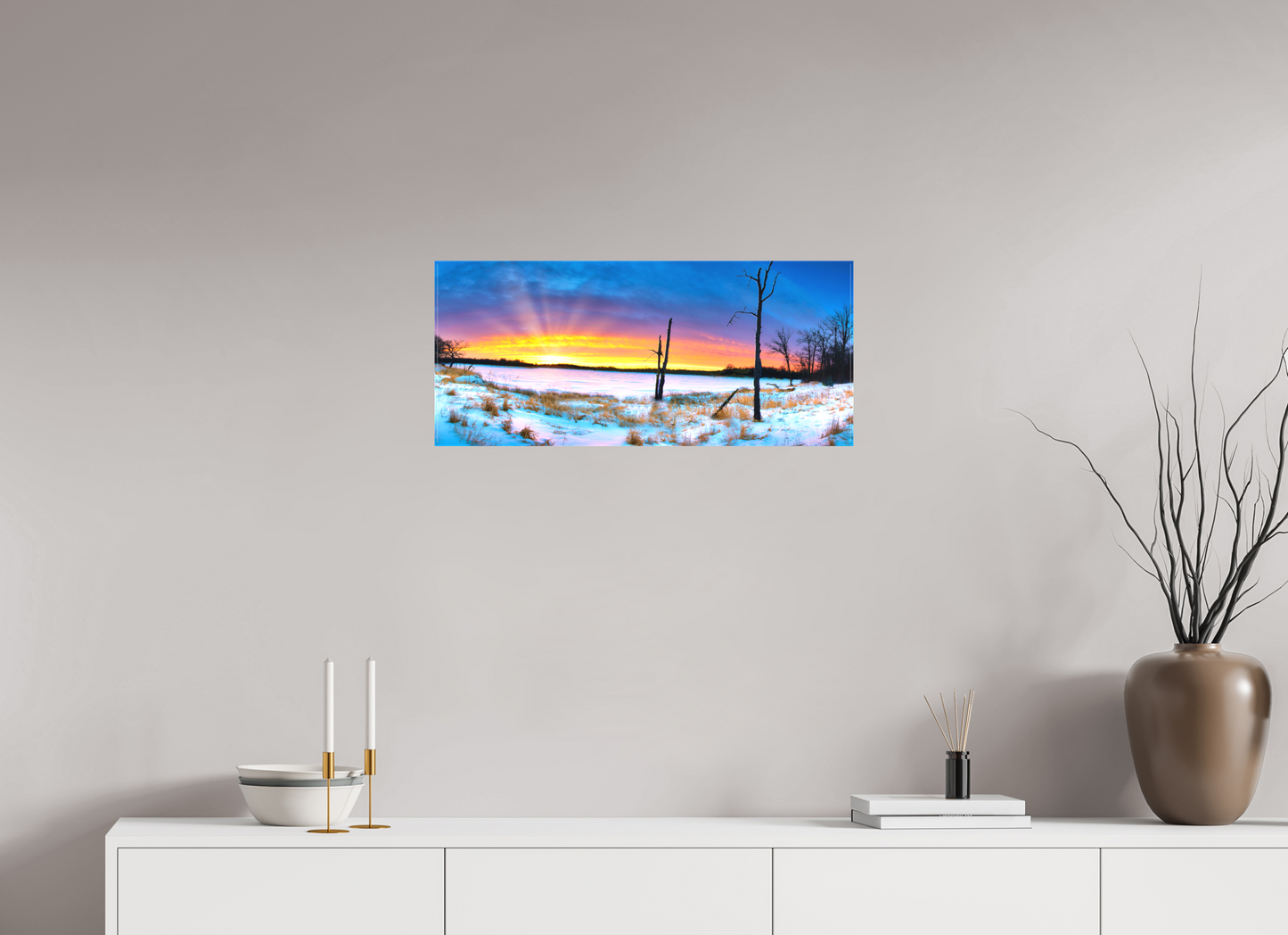 27.8 x 12″, Fine Textile Canvas Winters Walk