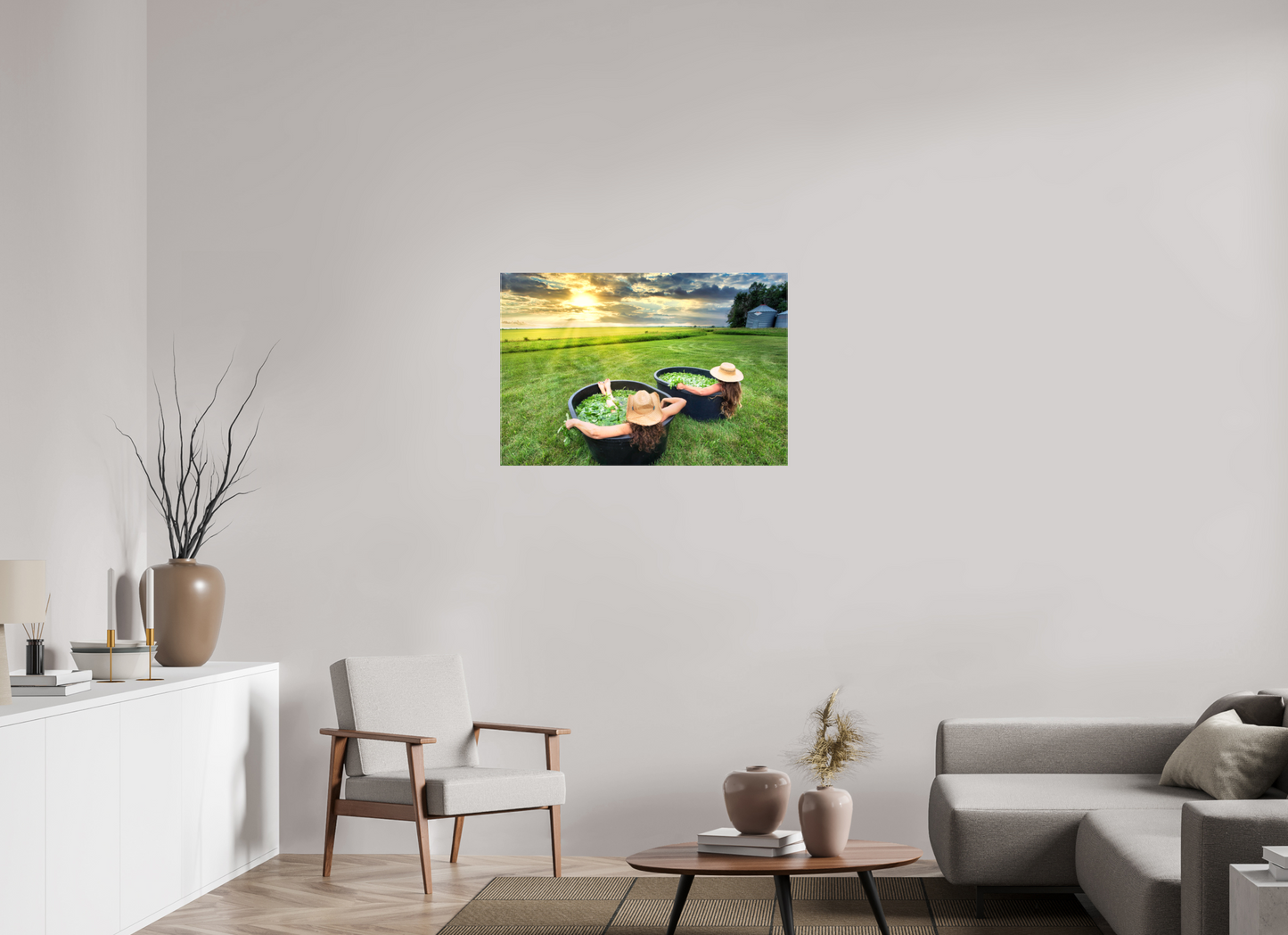 36 x 24″, Stretched Canvas Basil Bath 2