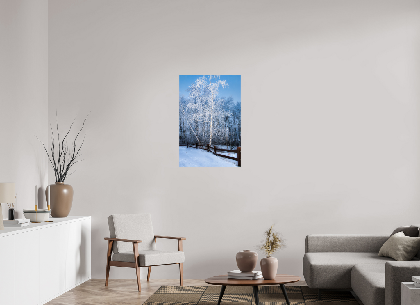24 x 36″, Photo Print On Fuji Crystal DP II Paper Birch in White
