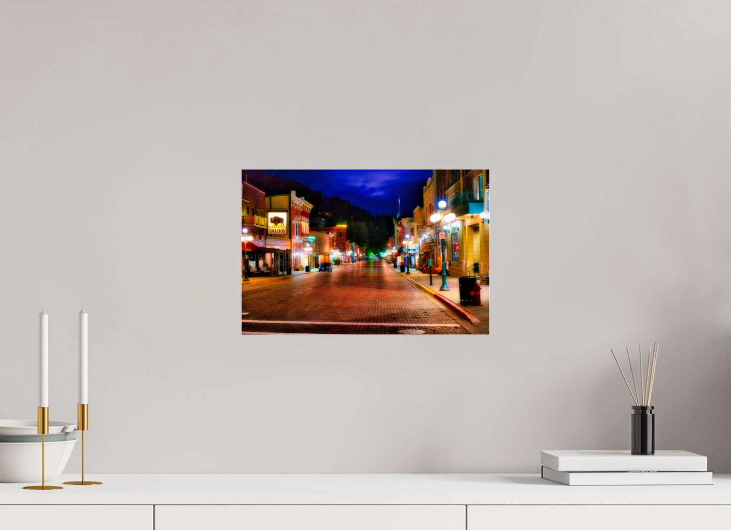 15 x 10″, Photoprint under Acrylic Glass Deadwood at Night 3