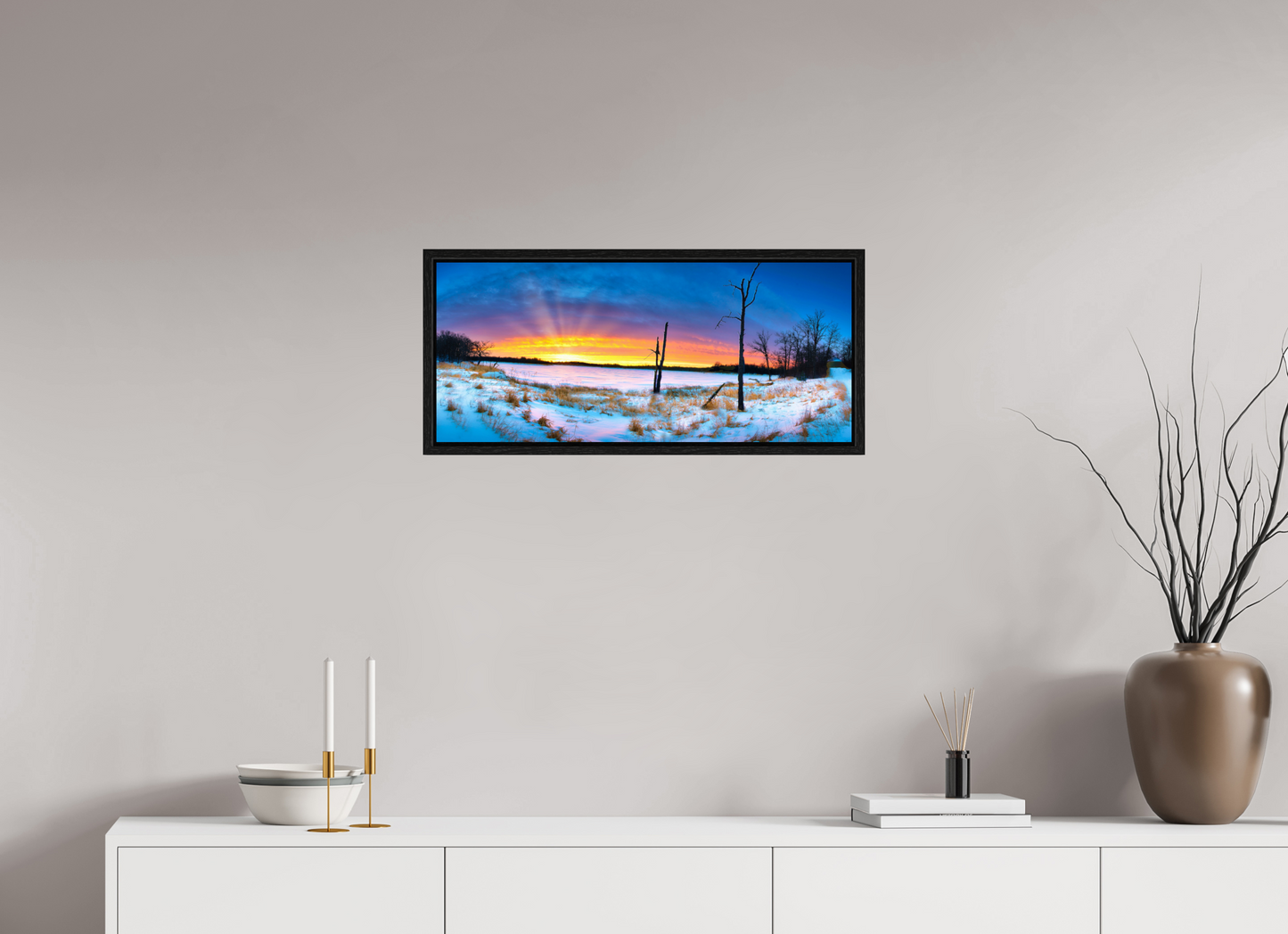 27.8 x 12″, Floater Frame Winters Walk