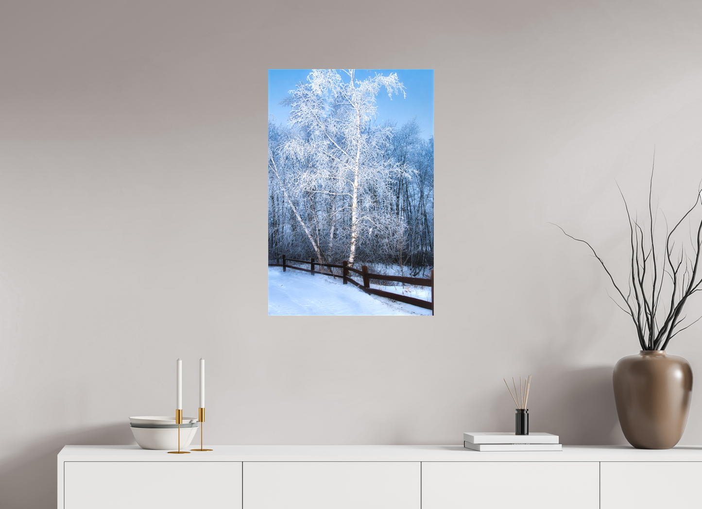 20 x 30″, Fine Textile Canvas Paper Birch in White