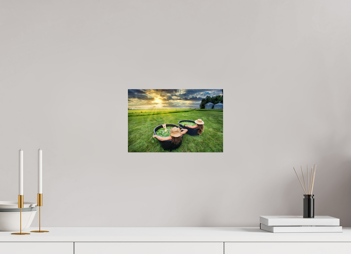 12 x 8″, Photo Print Under Acrylic Glass Basil Bath 1 - Metal Acrylic Glass