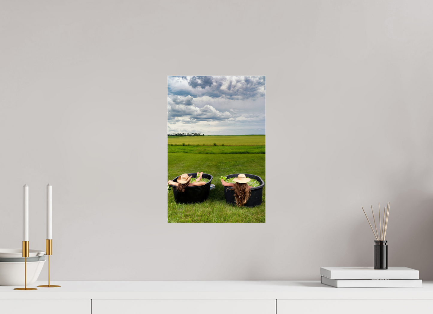 10 x 15″, Photo Print Under Acrylic Glass Basil Bath-2 - Metal Acrylic Glass