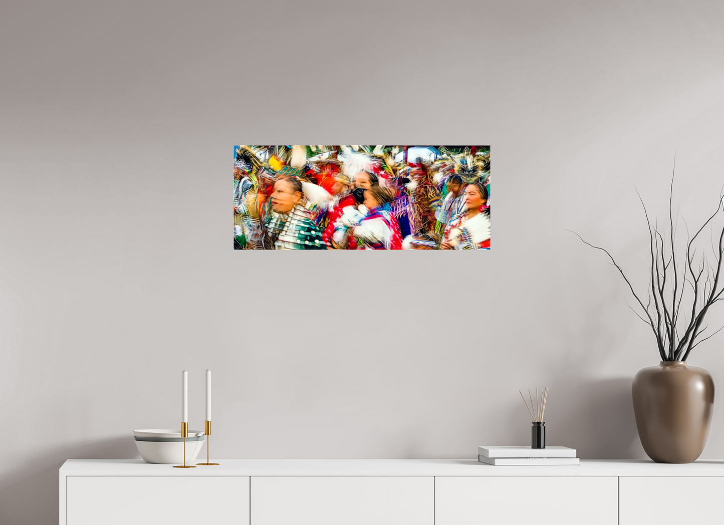 30 x 12″, Stretched Canvas Grand Entry