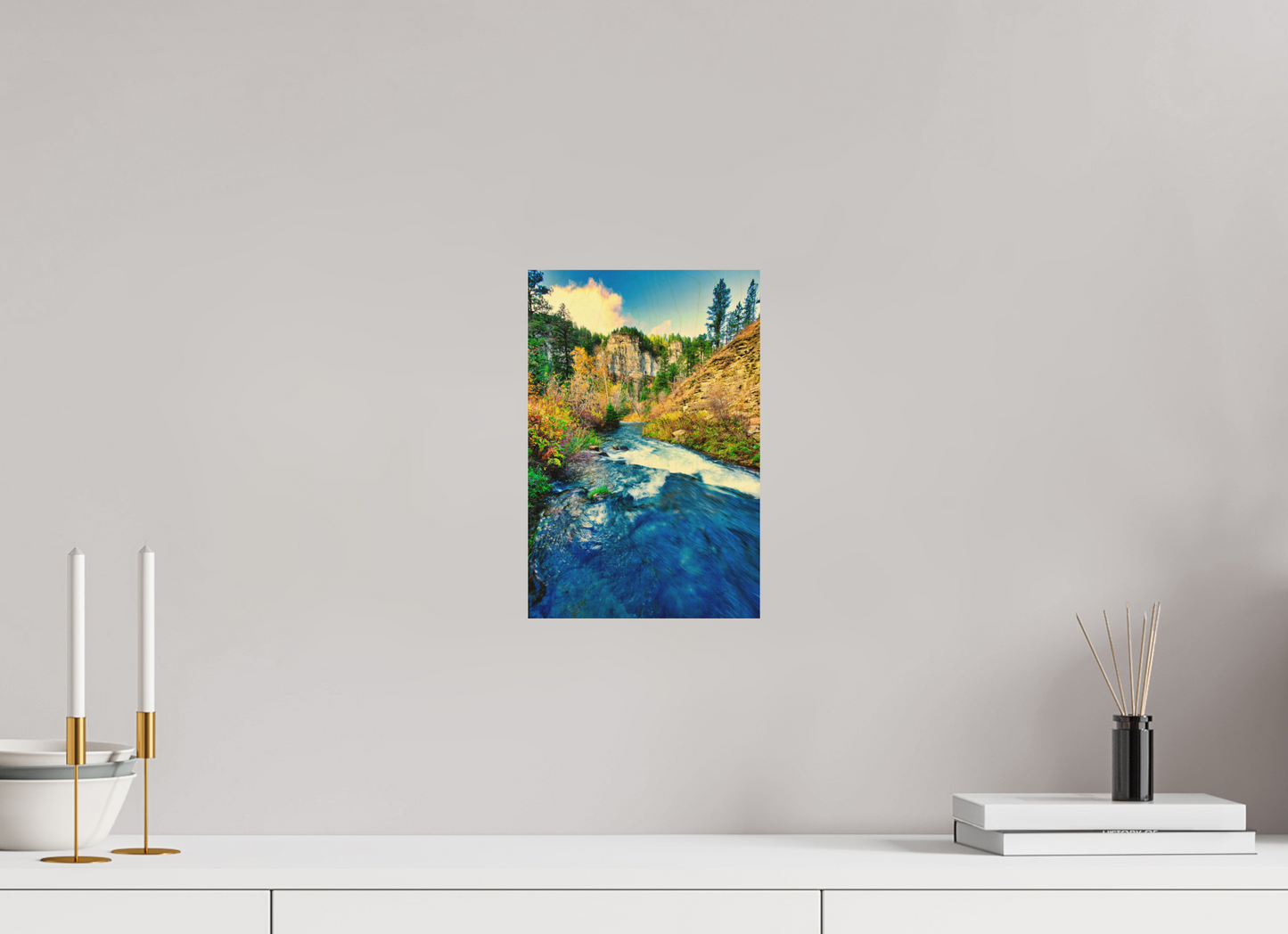 8 x 12″, Wood Print Spearfish Canyon Stream